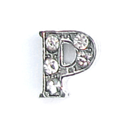 letter P, charm voor in het medaillon