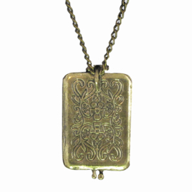 vintage medaillon Vogel met halsketting