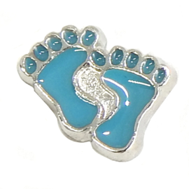 Charm baby voetjes blauw