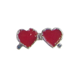 dubbel rood, charm voor in het medaillon