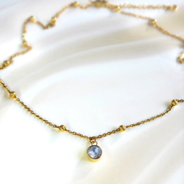 ketting Blue Diamond, stainless steel