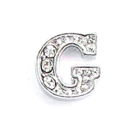 letter G, charm voor in het medaillon