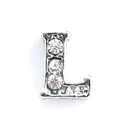 letter L, charm voor in het medaillon