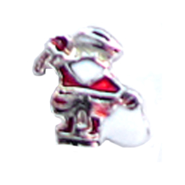 charm kerstman, charm voor in het medaillon