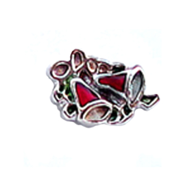 charm kerst stuk, charm voor in het medaillon