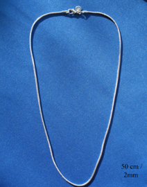 zilveren slangenketting 2,0 mm doorsnede