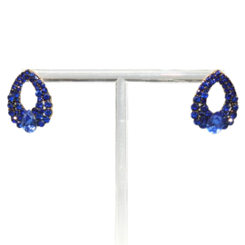fashion oorbellen, blauw