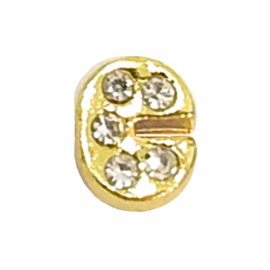 letter C goudkleur, charm voor in het medaillon