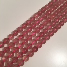 Aardbeienkwarts kralen 6 mm