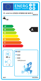 Warmtepompboiler 80L Ariston Lydos Hybrid WIFI 80 C