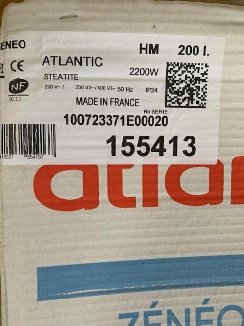 Tweede kans Elektrische Boiler 200L Atlantic Zeneo - Horizontaal