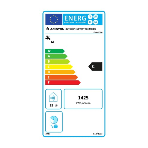 Elektrische boiler 150L Ariston Initio XP 150 VERT 560 MO EU