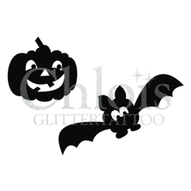 Pumpkin & Bat (Duo Stencil)