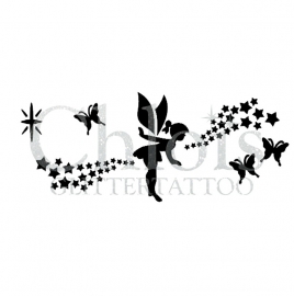 Fairy, butterflies and stars