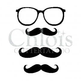 Mustache & Glasses (Duo Stencil)