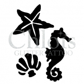 Seahorse, Sea star, Shell (Multi Stencil)