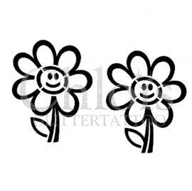 Happy Flower (Duo Stencil)