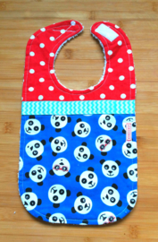 XL Slab panda op blauw