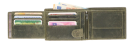 Leder Groen billfold standaard