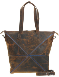 Hunter Shopper Leder tas cognac