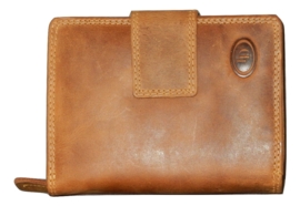 Leder Cognac enkel rits