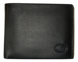 Lederen billfold zwart