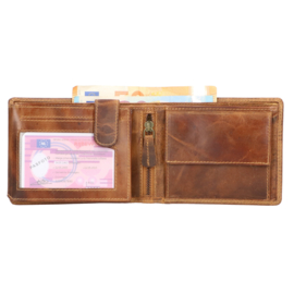 Leder Cognac billfold standaard