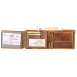 Leder Cognac billfold standaard