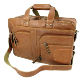 Laptoptas Backer 15,6 inch cognac