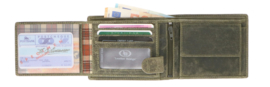 Leder Groen billfold standaard