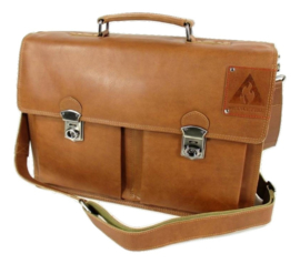 Laptoptas old-school 15,6 inch cognac