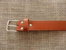 Lederen riem 3 cm cognac