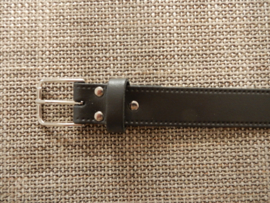 Lederen riem 3 cm grijs