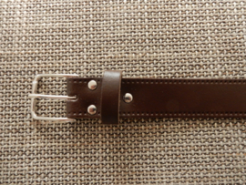 Lederen riem 3 cm bruin