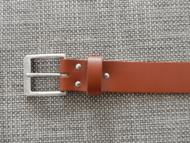 Lederen riem 4 cm cognac