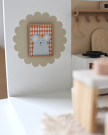 Poppenhuis stickers - Wandcirkel met boogjes