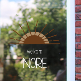 Geboorte raamsticker - Zon