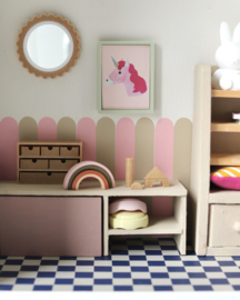 Poppenhuis mini kunst - unicorn