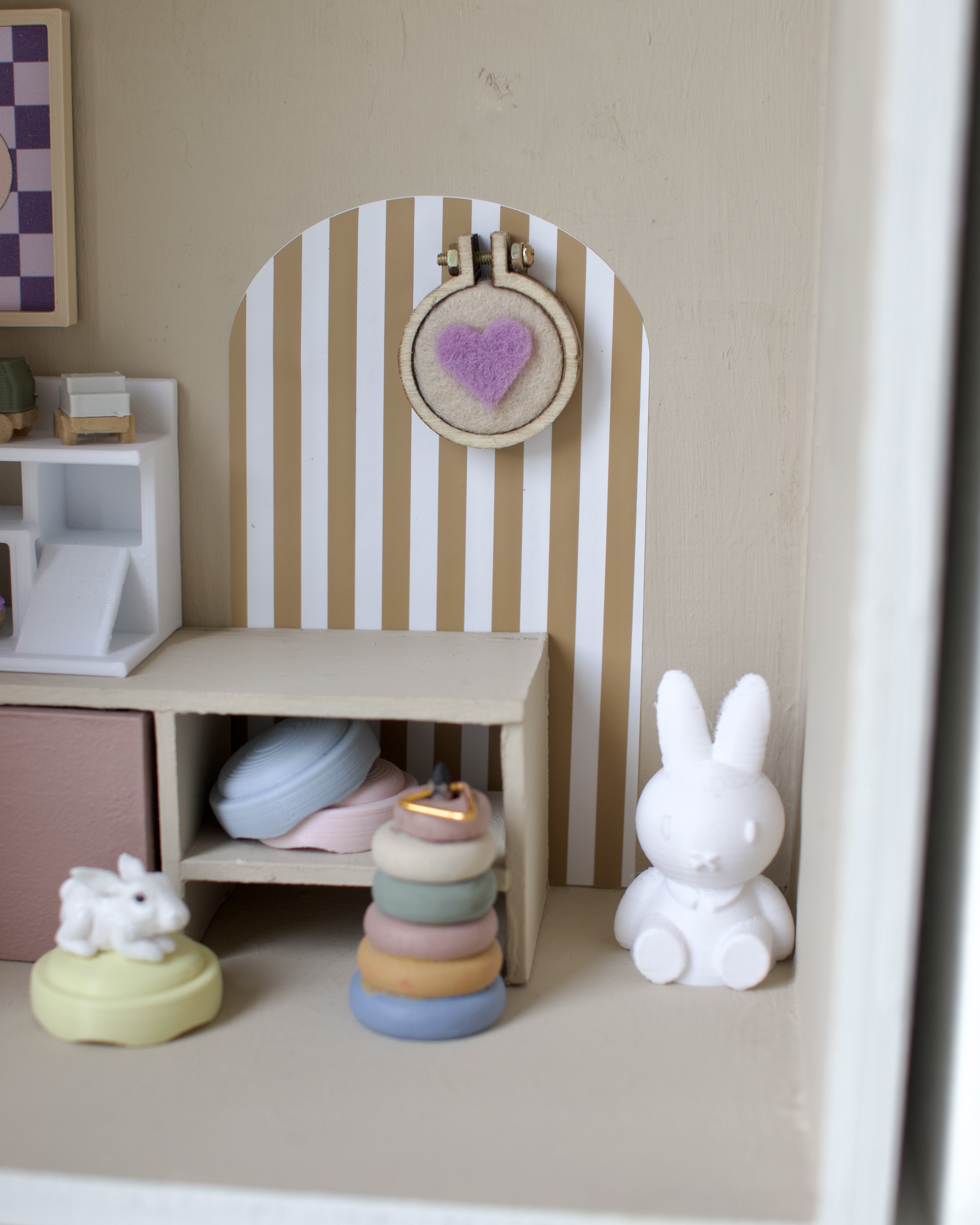 Poppenhuis stickers - Gestreepte boogjes