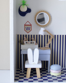 Poppenhuis stickers- Mini banner met letter