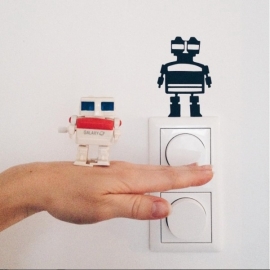 Muurstickers - Robbie Robot | small pack