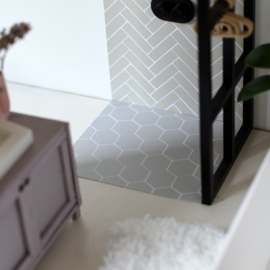 Poppenhuis stickers - hexagon vloertegeltjes