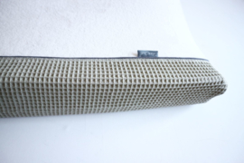 Aankleedkussenhoes - Basic pure collectie wafel olijf, creme teddy