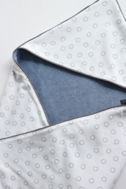 Wikkeldoek Pure Cotton oud blauw/ grey bubble