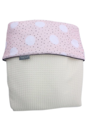 Daily Dream Ledikantdeken - Cream wafle/Pink dot