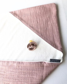 Wikkeldoek Mother Nature Dusty Pink/ Soft badstof creme