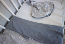 Daily Dream Wiegdeken - Grey confetti/ old blue teddy
