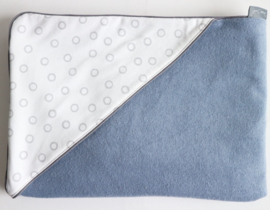 Wikkeldoek Pure Cotton oud blauw/ grey bubble