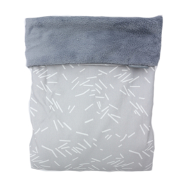 Daily Dream Ledikantdeken - Grey confetti/Old blue teddy