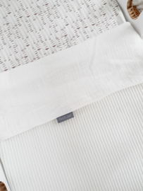Wiegdeken rib off white, white